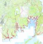 Topographic Map of Buzzards Bay Watershed