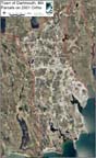 Map of Town of Dartmouth Parcels on aerial photo