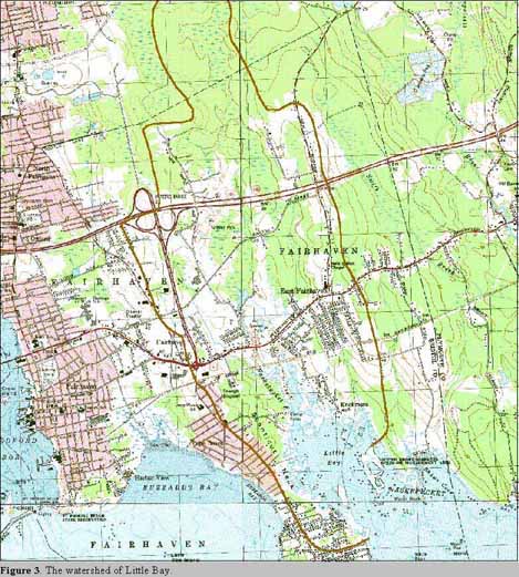 map of Little Bay watershed