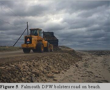 Front end loader at Menahant Beach, Falmouth, MA Front end loader at Menahant Beach, Falmouth, MA