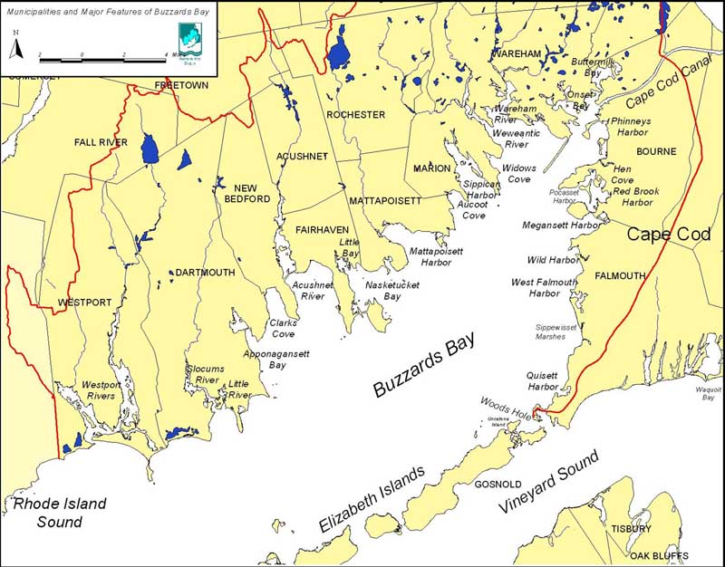 Bay Names around Buzzards Bay