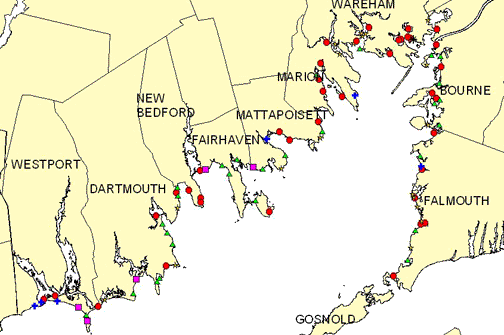 map of massachusetts cities. Falmouth, MA Beach Information