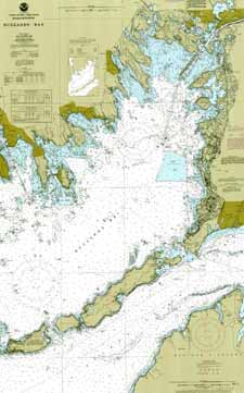 Nautical Map of North and Central Buzzards Bay.