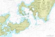 Nautical Map of Woods Hole.