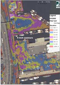 TIN elevation model for New Bedford Harbor site