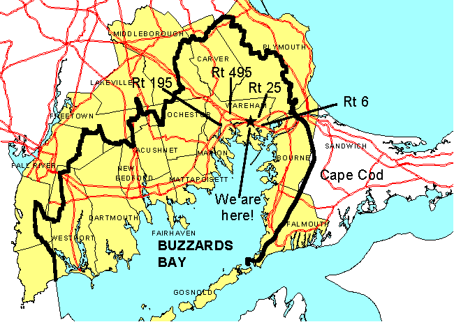 Buzzards Bay NEP locus map.