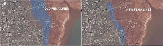 Old versus new FEMA lines