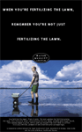 Lawn fertilizer poster.