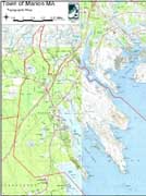 Topographic Map of the Town of Marion