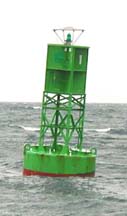 Buoy near the entrance of Buzzards Bay where the accident occurred.