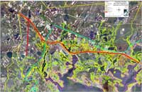 Map of rail line through Rochester and Wareham Map of rail through Rochester and Wareham