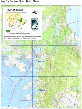 Map panel key, stormwater discharges in Bourne Map panel key, stormwater discharges in Bourne