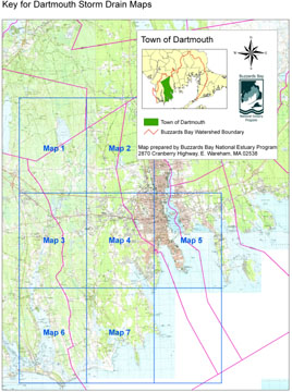 Map panel key, stormwater discharges in Dartmouth Map panel key, stormwater discharges in Dartmouth