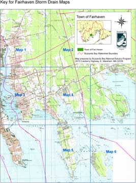 Map panel key, stormwater discharges in Fairhaven Map panel key, stormwater discharges in Fairhaven