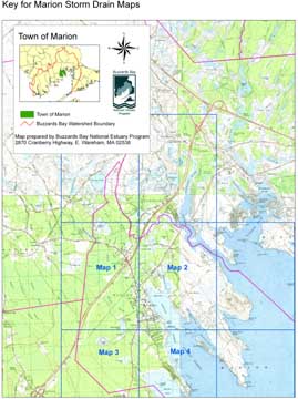Map panel key, stormwater discharges in Marion Map panel key, stormwater discharges in Marion