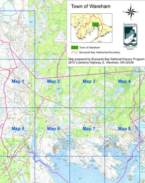 Map panel key, stormwater discharges in Wareham Map panel key, stormwater discharges in Wareham