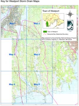Map panel key, stormwater discharges in Westport Map panel key, stormwater discharges in Westport