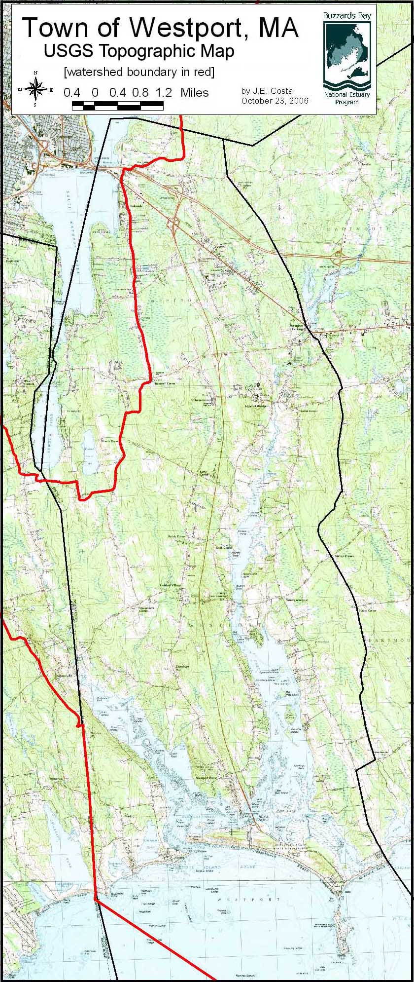 Topographic Map of the Town of Westport