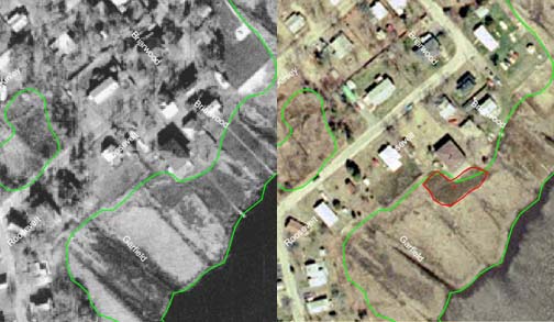Wetland Loss Associated with Lawn Expansion in Wareham.