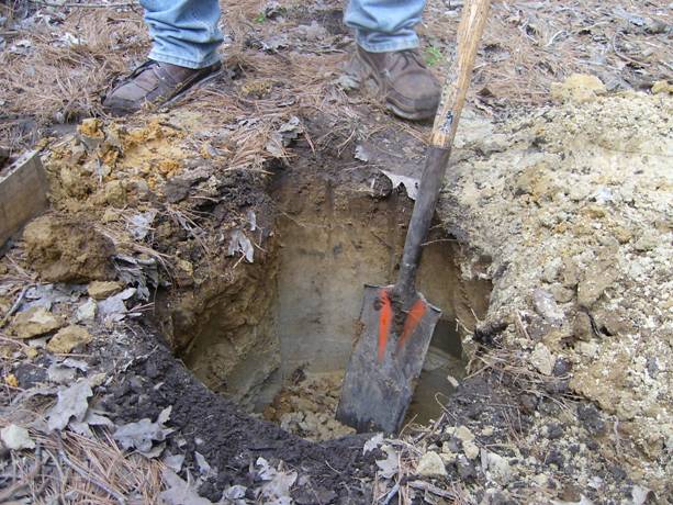 start your soil investigation with digging a hole