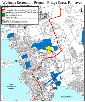 Map showing location of Fairhaven Drive-in Theater site.